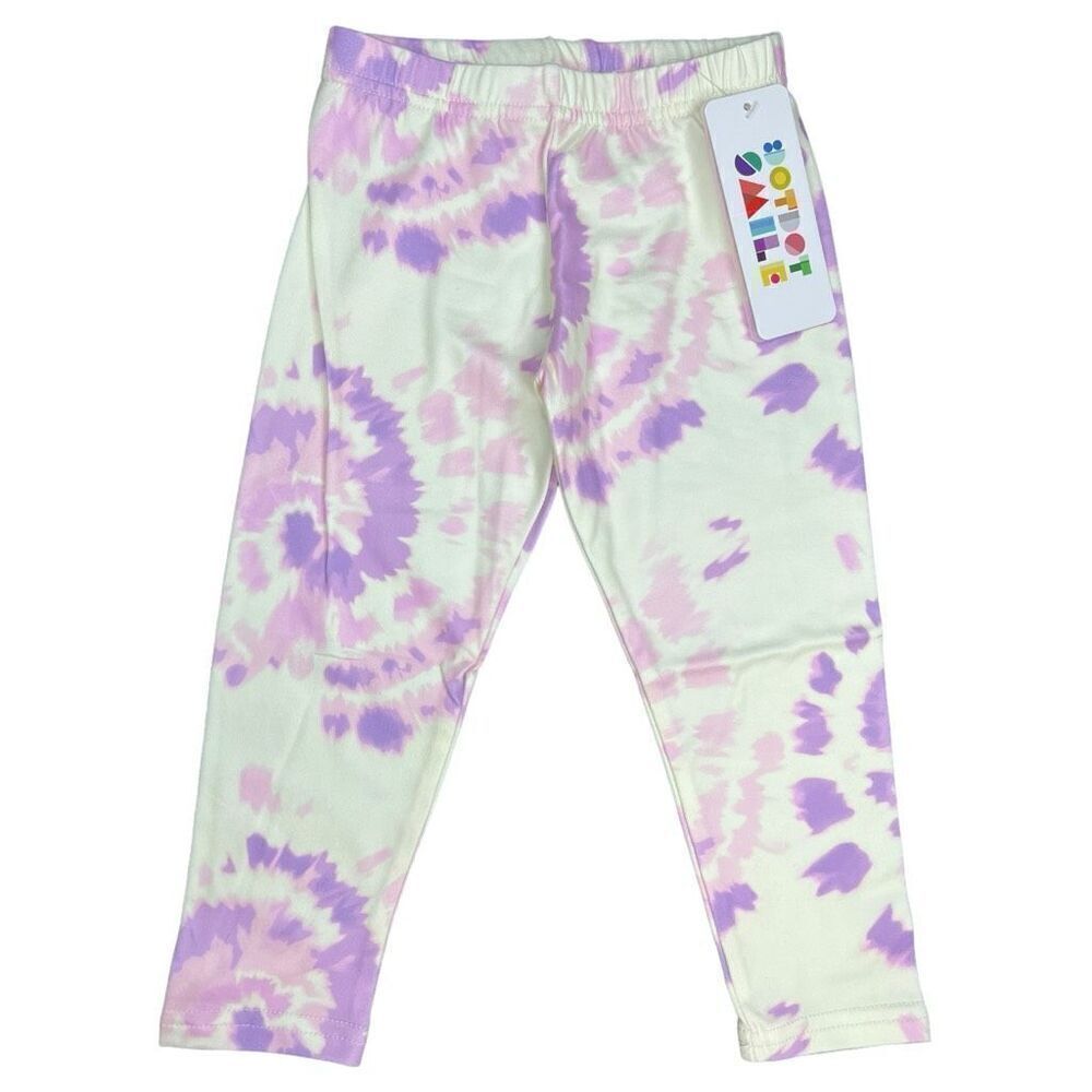 NEW Dot Dot Smile Purple Tie Dye Leggings 2T